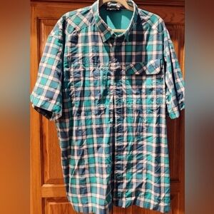 Under Armour Heat Gear Vented Men's Short Sleeve Plaid Collared Shirt